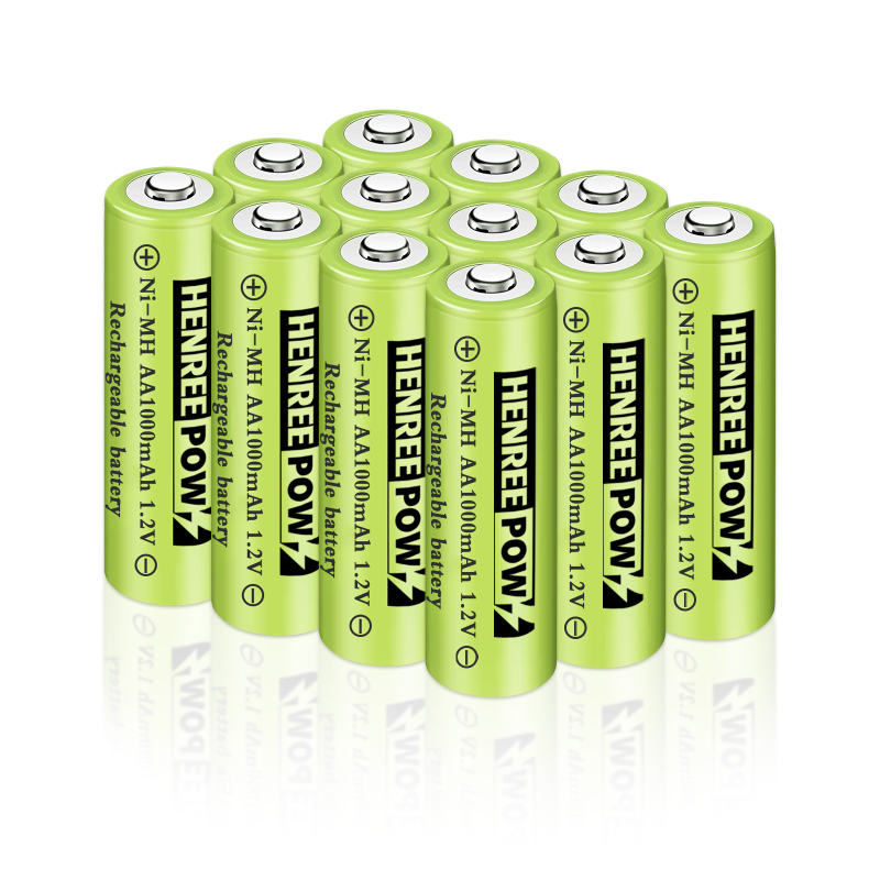 Henreepow 1.2V 600mAH AA NI-MH Batteriji rikarikabbli