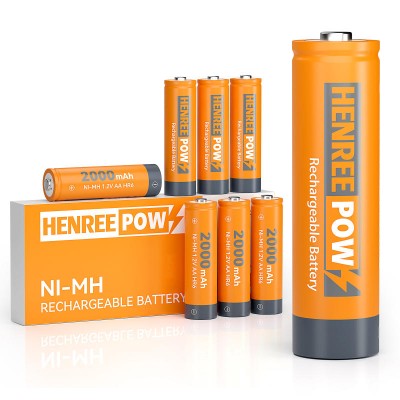 Henreepow AA 2000mAH 1.2V Kapaċità Għolja Batterija rikarikabbli Ni-MH