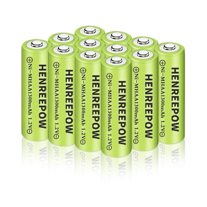 Henreepow 1.2V 1300mAH AA NI-MH Batteriji rikarikabbli