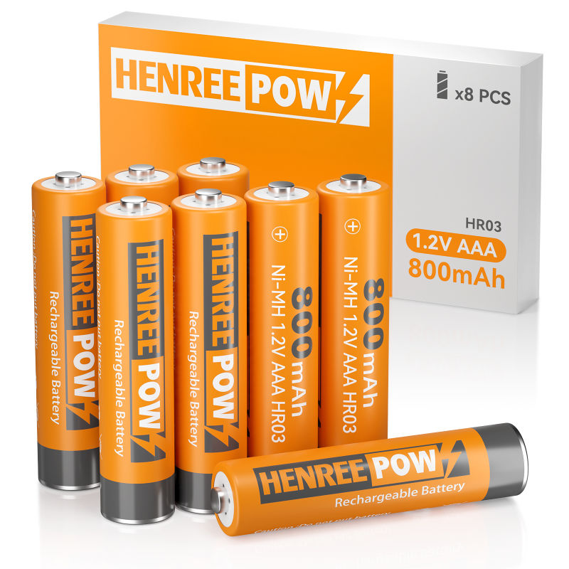 Henreepow AAA 800mAH 1.2V Kapaċità Għolja Batterija rikarikabbli Ni-MH