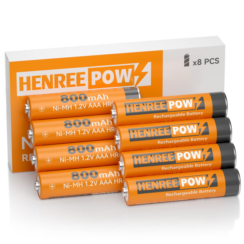 Henreepow AAA 800mAH 1.2V Kapaċità Għolja Batterija rikarikabbli Ni-MH